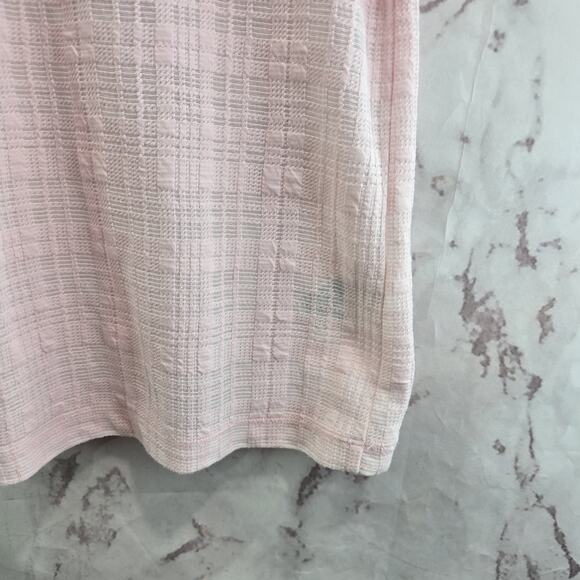 & Other Stories Shirt Womens 4 6 Small Light Pink Plaid Short Sleeve Sheer - Picture 4 of 11